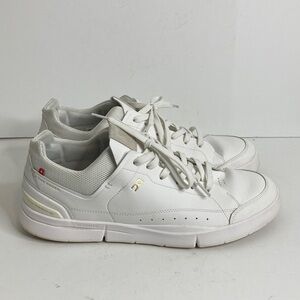 On Running The Roger Centre Court Shoes Men 12 White Gray Leather Tennis Sneaker